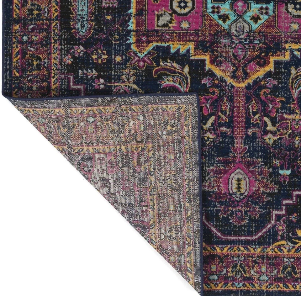 "Alfombra moderna del suroeste Kaleen Zuma Beach Collection 5'3"" x 7'3"" azul marino" Foto 3 de 4