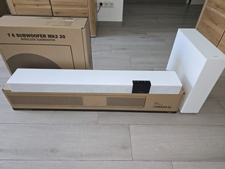 Teufel Cinebar 22 Soundbar T6 Subwoofer in Weiß Rechnung OVP wie neu! Top