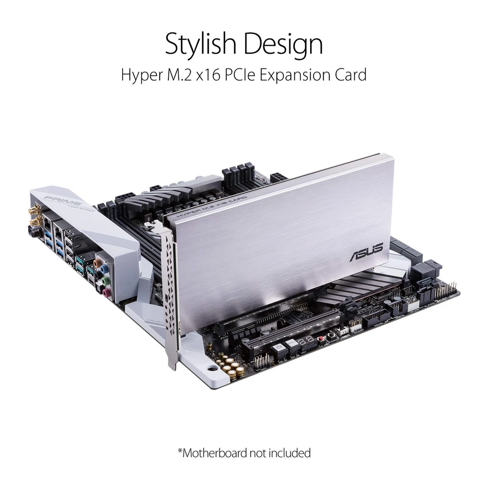Totalmente Nuevo - Tarjeta de Expansión RAID ASUS Hyper M.2 X16 Gen 4 PCIE 4.0/3.0 x4 NVME Foto 2 de 4