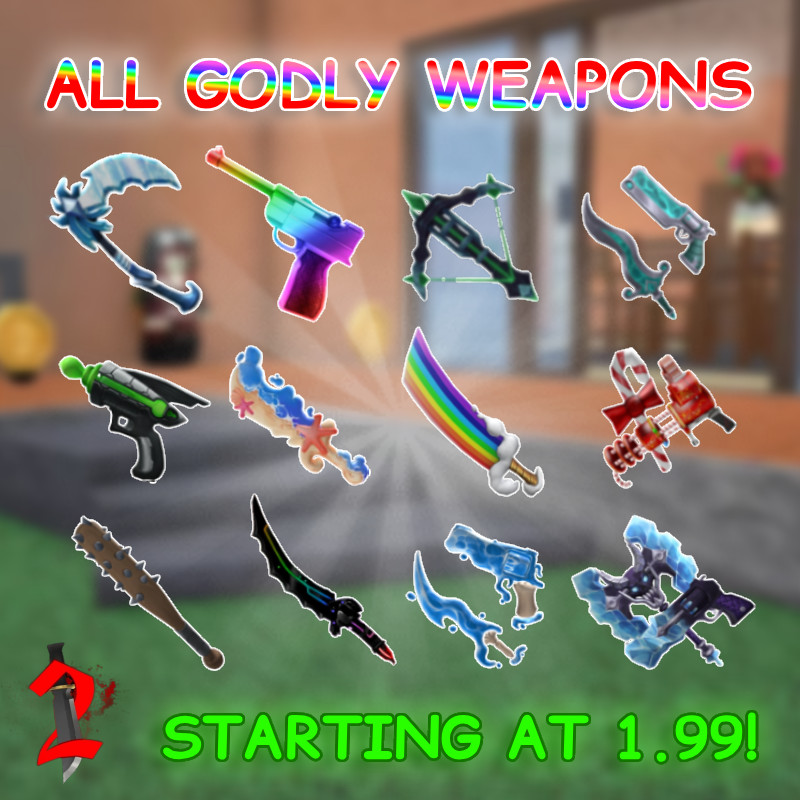 Godly Knives & Guns | Murder Mystery 2 MM2 | Fast Delivery + Safe