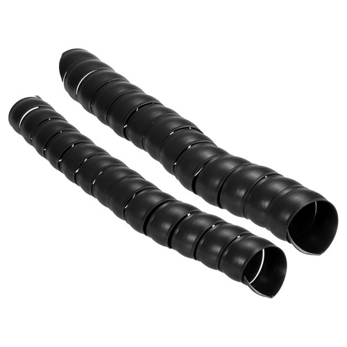 1 Set/2Pcs Plastic Tree Trunk Protector Spiral Bark Wraps Guard, 2 Sizes Black