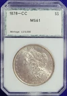 1878-CC Morgan Silver Dollar MS61 001