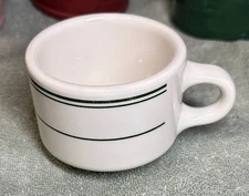 Homer Laughlin Green Band Restaurant Ware Cup 4-6 oz size small used