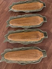 Vintage Corn On The Cob Dishes X 4