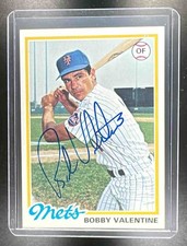 1978 Topps Bobby Valentine with In Person Auto