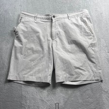 Faherty All Day Shorts Mens 38 Light Gray Hybrid Stretch Chino Flat Front