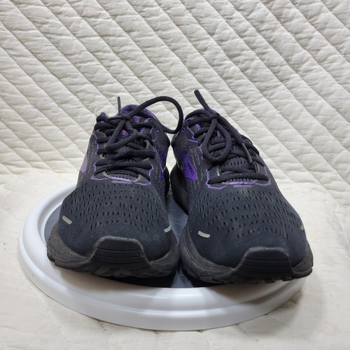 Brooks Ghost 13 Mens Sz 10.5D Shoes Black Purple Running Walking 1103481D098 - Picture 2 of 14