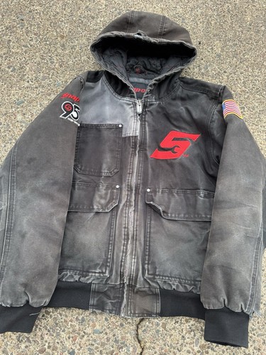Snap-On Tools Heavy Canvas Work Jacket Perfect Distress Fade Whiskers Vtg Size M