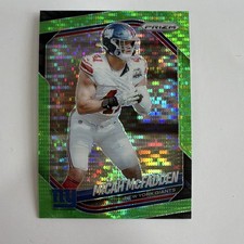 Panini 2025 Prizm Football Green Prizm Micah McFadden Giants #95
