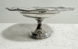 Wallace Sterling 4792 Weighted Reinforced Rose Point Sterling Silver Candy Dish