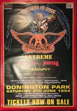 40x60" HUGE TOUR SUBWAY POSTER~Monsters of Rock 1994 Aerosmith,Pantera,Sepultura