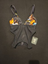 Savage X Fenty Black Caviar Up N Flames Body Suit Size Small 4-6