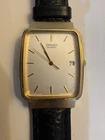 Vintage Rare Unisex Seiko Tank Watch  5Y32  Gold With White Dial 1265