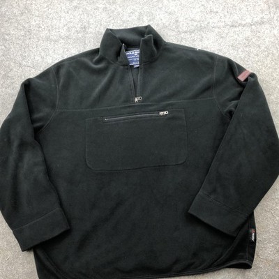 Vintage Polo Sport Ralph Lauren Pullover Mens 2XL Black Fleece 1/4