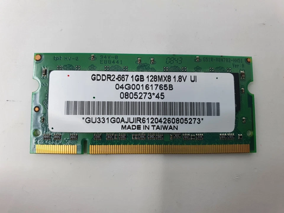 Asus Eee PC 904HD RAM Memory 1GB DDR2 -667 128Mx8 04G00161765B Fully working - Image 2 of 4