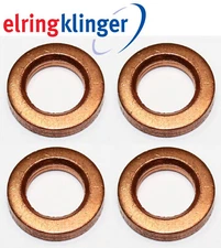 Set of (4) Fuel Injector Seals Copper Lower for VW 1996-2006 TDI