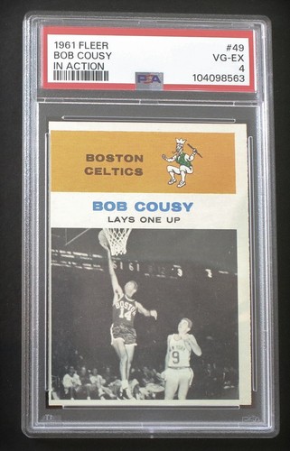 1961 Fleer #49 Bob Cousy in Action PSA 4