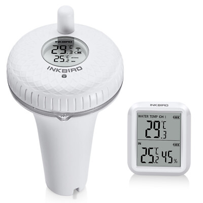 Inkbird Wireless Pool Thermometer LCD Bildschirm Schwimmbad Aquarium IBS-P01R CF