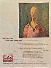 Upjohn Ulcer Ad from Saturday Evening Post April 6, 1946 Painting by Earl Kerkam