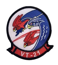 VT-21 Red Hawks Sqn Patch – Plastic Backing