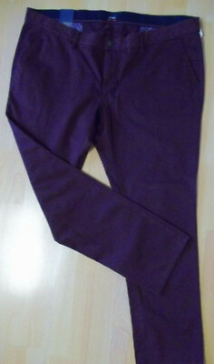 hattric HARPER Herren Hose 29 Stretch Dunkelrot Neu mit Etikett!