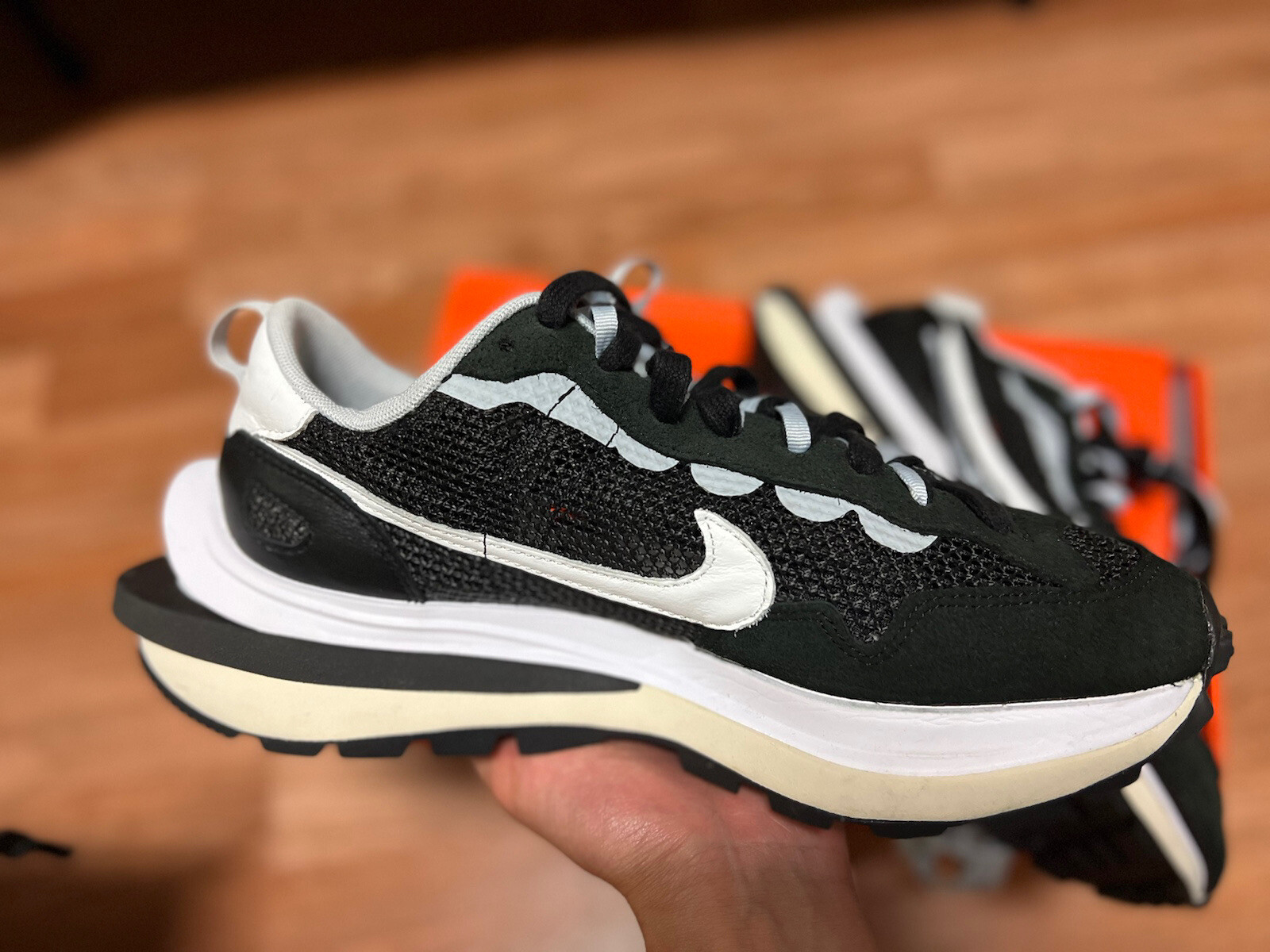 SACAI X NIKE Taglia 9 Nike VaporWaffle x Sacai bianco nero