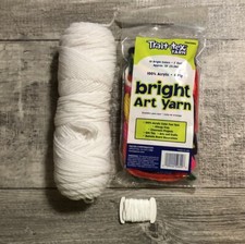 Lot 3 Yarns 1 Trait-tex Multicolor New 1 Unbr Card New 1 80 Av Yarn White