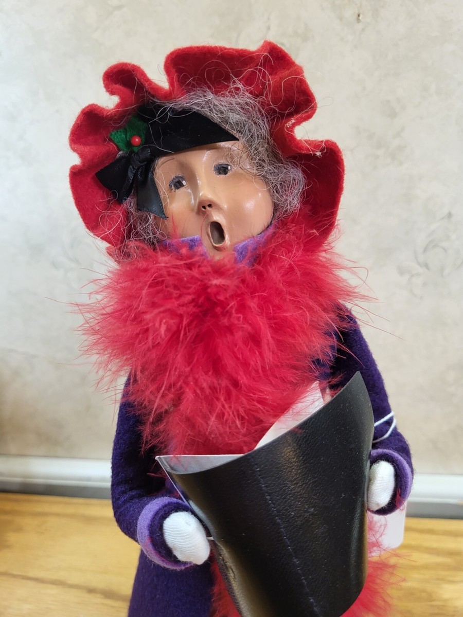 2004 Byers Choice The Carolers Red Hat Boa Society Lady Song Book Purple Dress | eBay 2004 Byers Choice The Carolers Red Hat Boa Society Lady Song Book Purple Dress | eBay