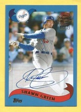 SHAWN GREEN 2020 Topps Archives Fan Favorites Blue Autograph Dodgers #d 19/25