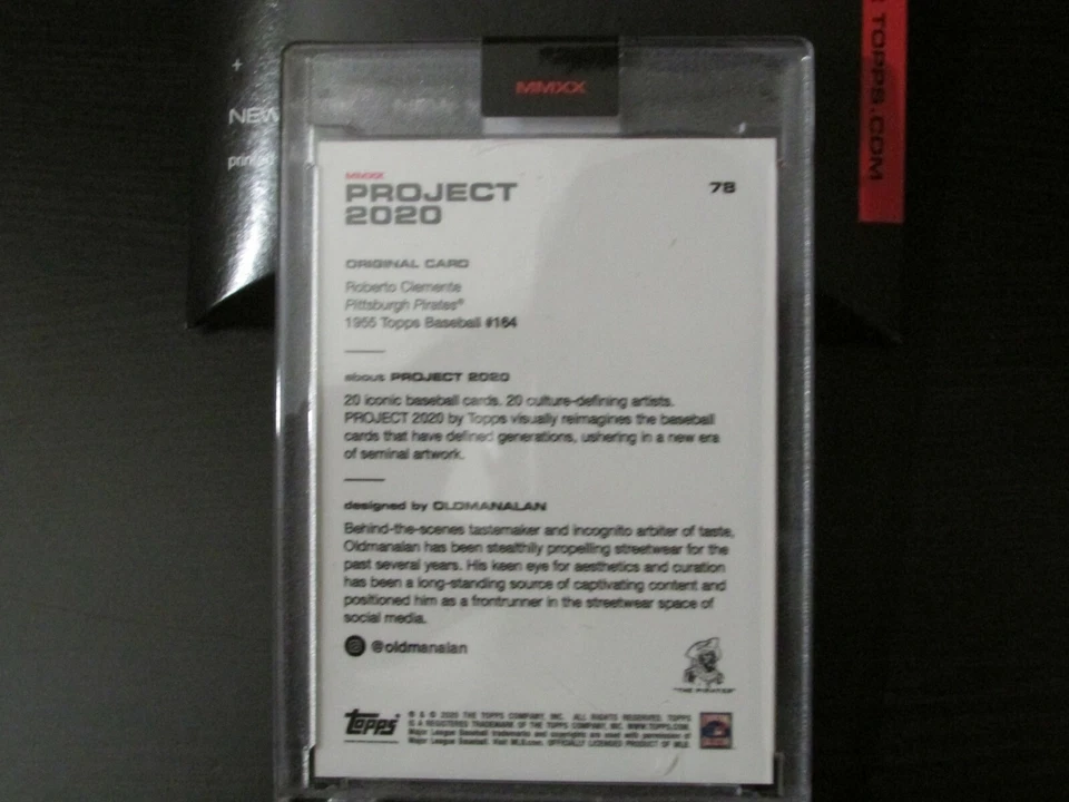 Topps Project 2020 Card #78 Roberto Clemente by OLDMANALAN w/box In Hand - Image 3 of 4