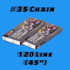 2 Packs #35 120 Link Silver EK Chain Go Kart Predator 212 Clone GX200 Mini Bikes