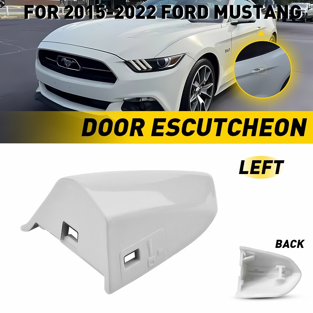 For 15-21 Mustang Oxford White Door Handle Key Cover FR3Z-63218A15