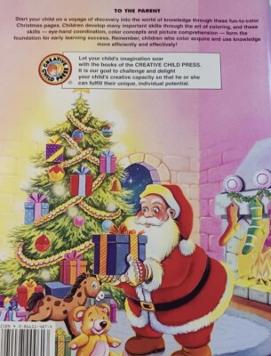 Vintage 1993 Santa's Super Big Coloring Book New Fun To Color