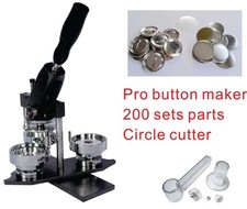 32mm 1-1/4" Interchangeable Button Maker Machine Badge Material KIT