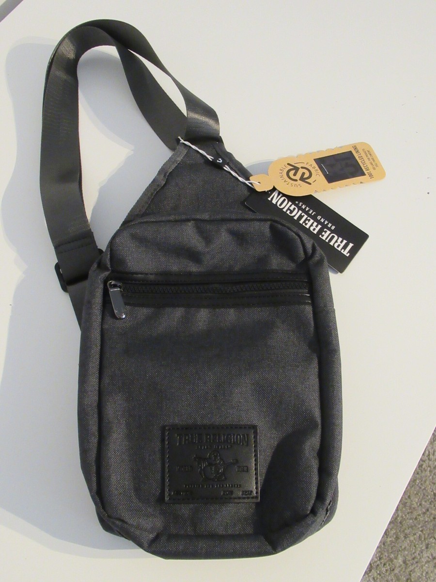 True Religion Sling Crossbody Bag Gray | eBay