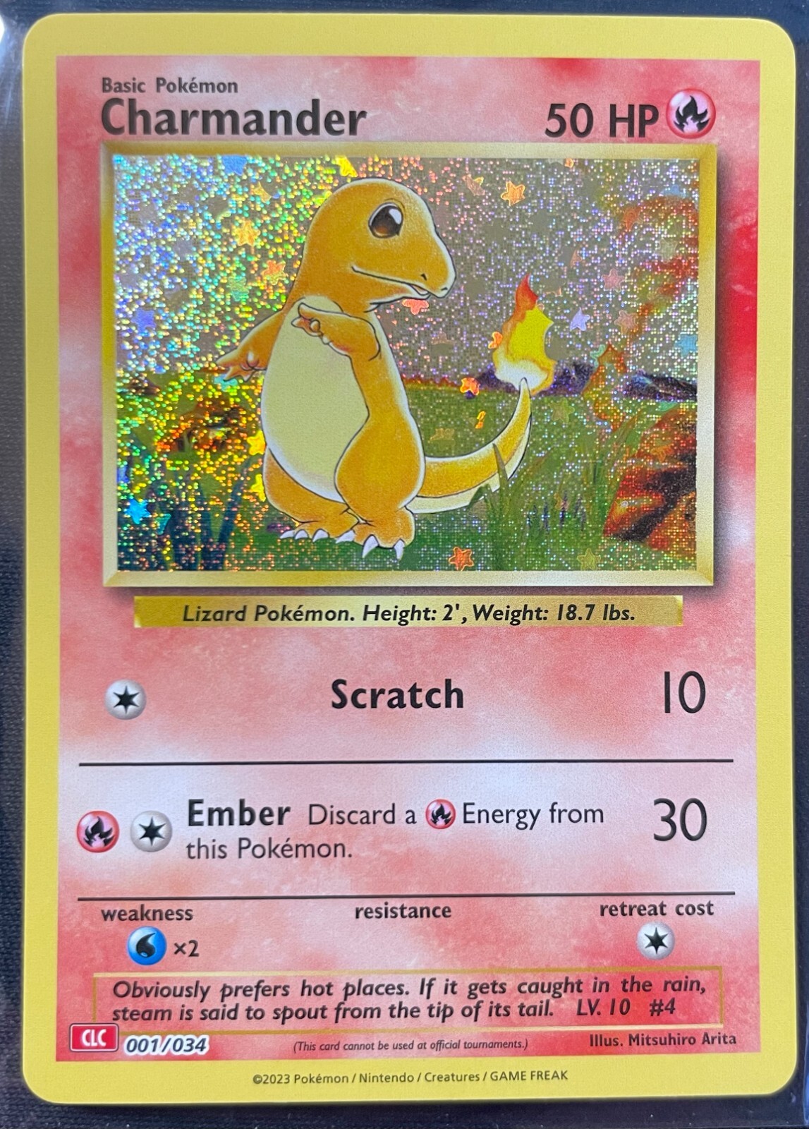 Charmander Holo 001/034 English Pokemon Trading Card Game Classic 2023
