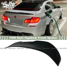 FITS 11-2017 BMW F10 5 SERIES & M5 GLOSS BLACK PSM STYLE HIGH KICK TRUNK SPOILER