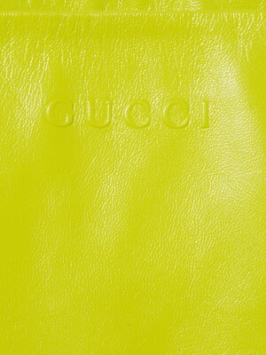 GUCCI Shiny Leather Mini A-line Dress, Size 40 IT