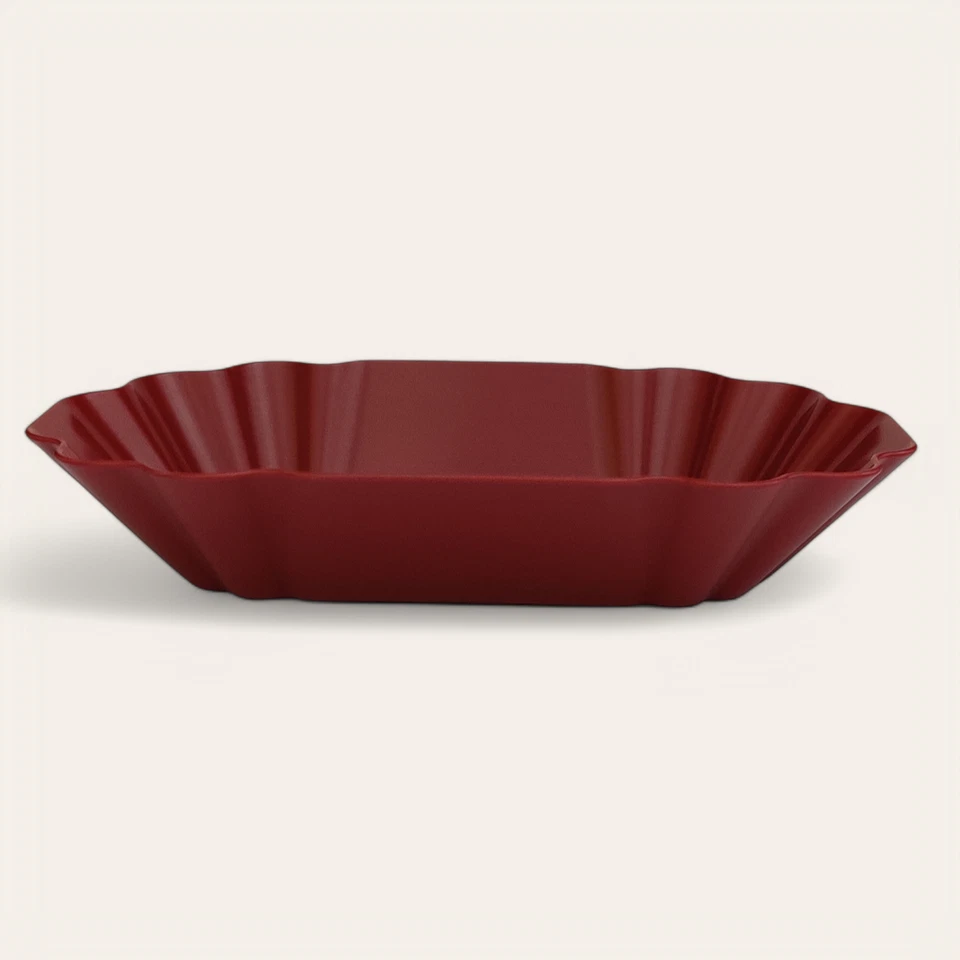 Mehrweg Kunststoff PP Pommes & Currywurst Schale rubinrot - Made in Germany - Bild 3 von 4