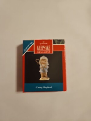 1991 Hallmark Keepsake Caring Shepherd Miniature Porcelain Ornament - New
