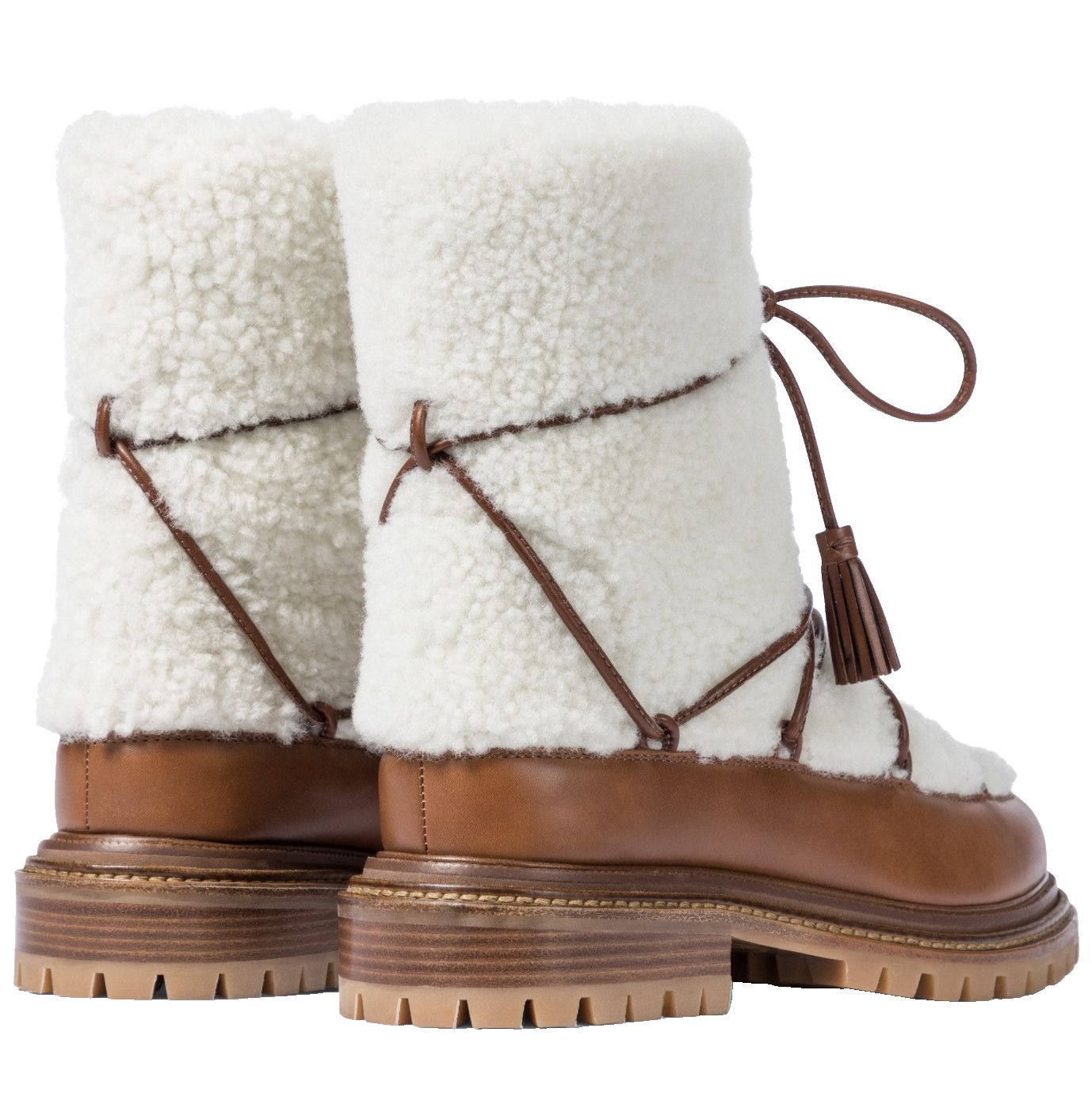 Aquazzura Very Gstaad Shearling Ankle Boots Booties Lambskin Shoes 37