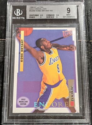 1996-97 FLEER ULTRA Kobe Bryant GOLD MEDALLION BGS 9 MINT #266