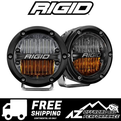 Rigid Industries 360 Series SAE Fog 4'' Round LED Light Set - Amber / White Dual