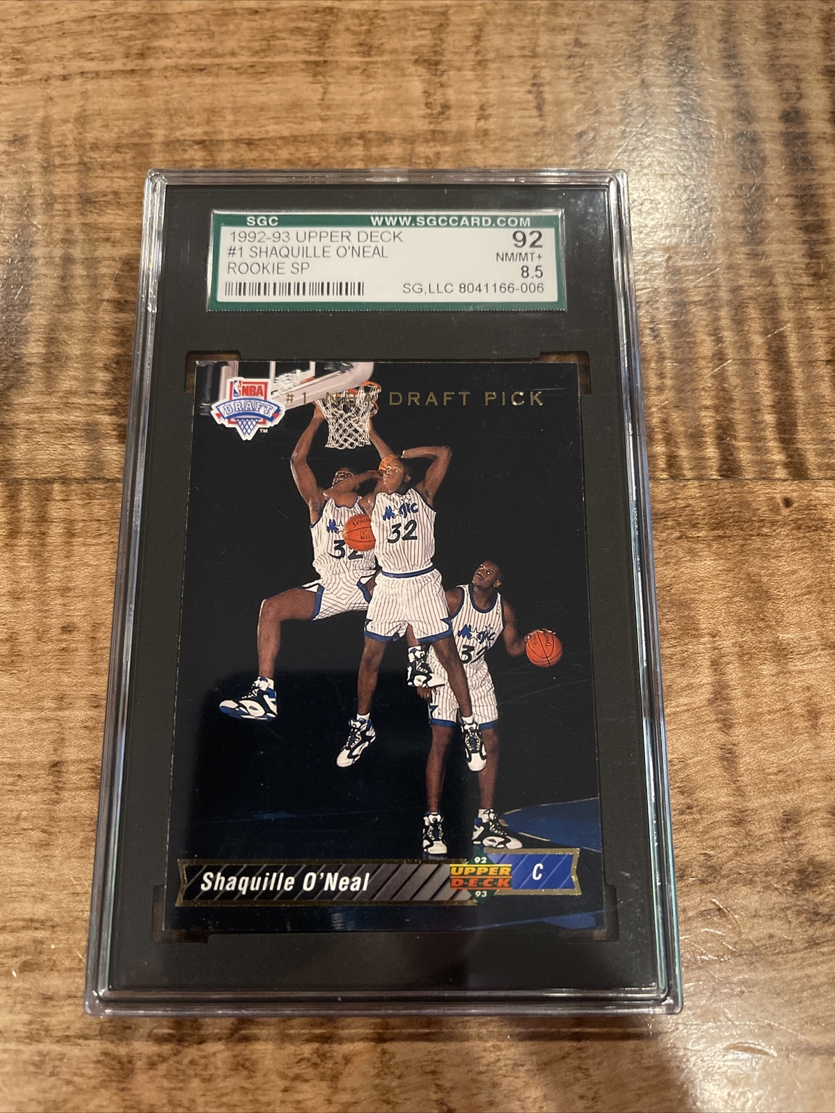 1992 Upper Deck Shaquille O'Neal #1 Rookie SP SGC 8.5 92