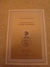 Ersttagsblatt 4/1987 "Louise Schroeder" Deutsche Bundespost Berlin
