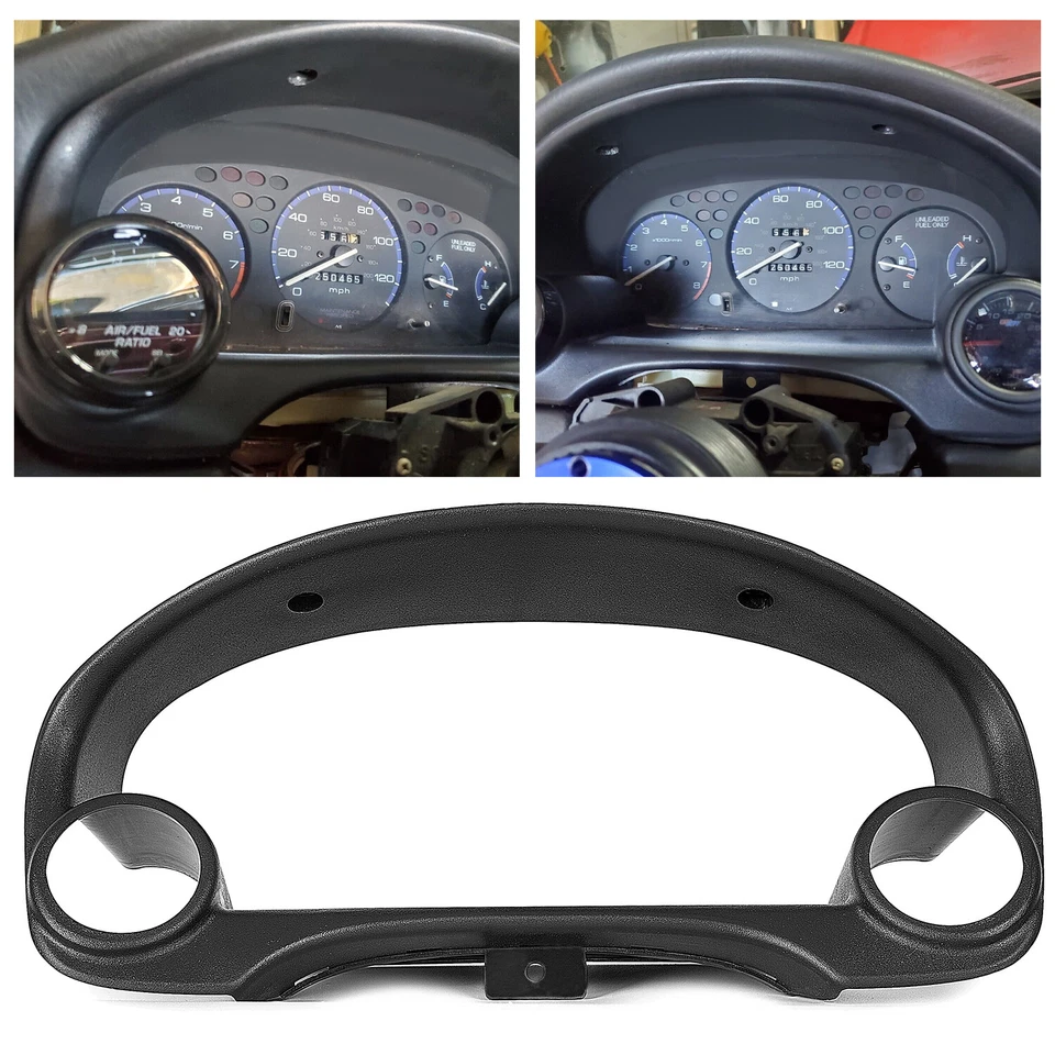 Dual Gauge Cluster Pod Meter Bezel 52mm for 1996-00 97 98 99 Honda Civic EK EM1 Foto 4 de 4