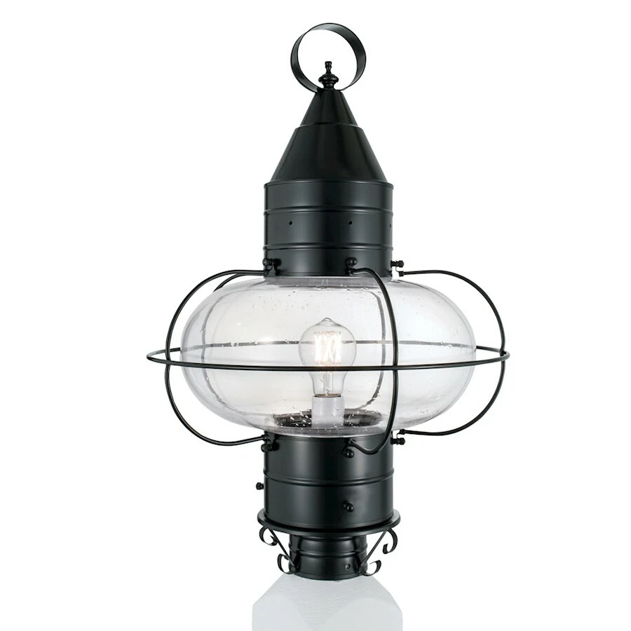 Norwell Lighting Classic Onion Large 1 Light Post Black Seeded