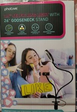 New Photive 3.5  Selfie Ring Light With 26  Gooseneck Stand Universal Fit