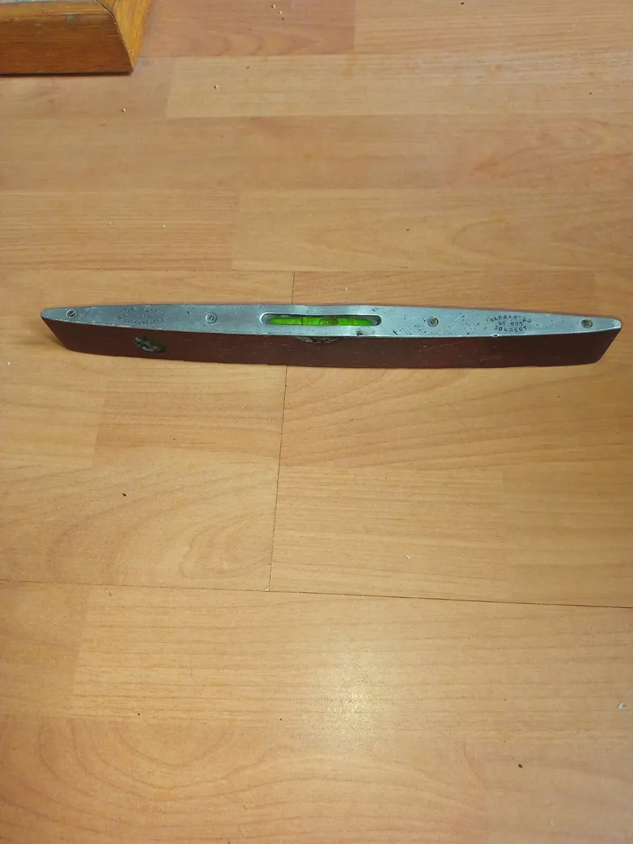 Vintage 12 J. Rabone sons 1625 spirit level Aluminium top Rosewood Brass