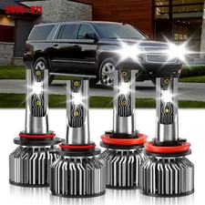 For Chevrolet Suburban 2500 2007-2013 LED Headlight Kit Bulb Combo High Low Beam